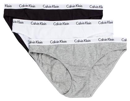 Calvin Klein Βαμβακερά Γυναικεία Slip 3Pack Black/White/Grey