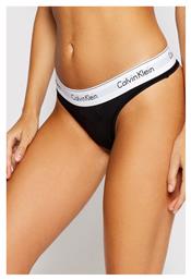 Calvin Klein Βαμβακερό Γυναικείο String Μαύρο