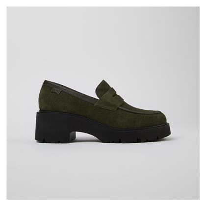 Camper Milah Δερμάτινα Γυναικεία Loafers σε Χακί Χρώμα από το Notos