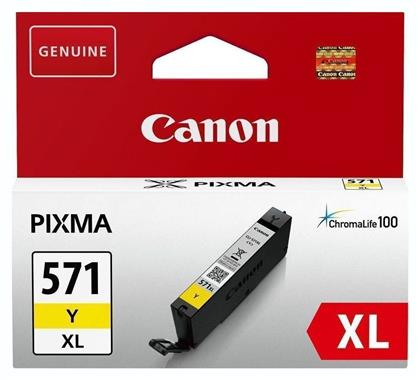 Canon CLI-571XL Γνήσιο Μελάνι Εκτυπωτή InkJet Κίτρινο (0334C001)