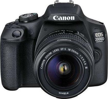 Canon DSLR Φωτογραφική Μηχανή EOS 2000D Crop Frame Kit (EF-S 18-55mm F3.5-5.6 DC III) Black από το Public