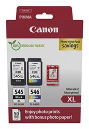 Canon Pg-545 Xl Cl-546 Xl Γνήσιο Photo Value Pack με 1 Μελάνι InkJet