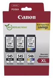 Canon PG-545 XL x2 / CL-546 XL Multi Pack Photo Value Pack με 3 Μελάνια Εκτυπωτή InkJet Photo Μαύρο / Πολλαπλό (Color) (8286B013) από το Public