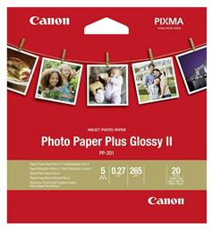 Canon PP-201 Φωτογραφικό Χαρτί Plus Glossy II Paper 265gr/m² για Εκτυπωτές Inkjet 20 Φύλλα