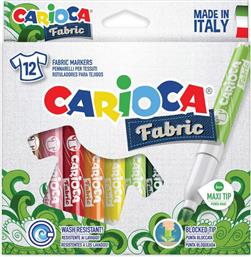 Carioca Fabric Σετ Μαρκαδόροι Ανεξίτηλοι για Ύφασμα 12τμχ
