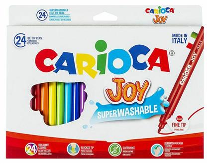 Carioca Joy Πλενόμενοι Μαρκαδόροι Ζωγραφικής Λεπτοί σε 24 Χρώματα