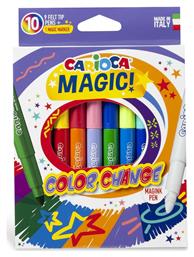 Carioca Magic Color Change 12637 Μαγικοί Μαρκαδόροι Ζωγραφικής Χονδροί σε 10 Χρώματα (9+1 Magic Pen)