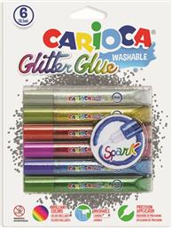 Carioca Spark Κόλλα Glitter Πολύχρωμη 10.5ml Σετ 6τμχ από το 24home