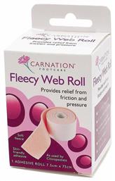Carnation Fleecy Web Roll 7.5cm x 75cm για την Προστασία της Φτέρνας
