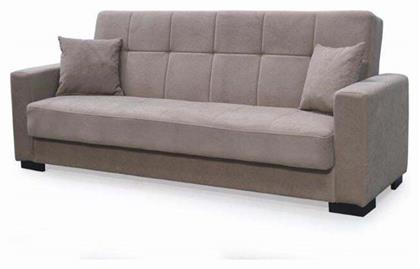 Carson Τριθέσιος Καναπές Κρεβάτι Υφασμάτινος 225x94x88εκ. Καφέ