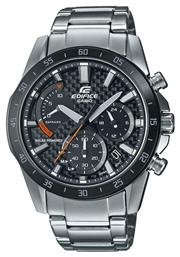 Casio Edifice Premium Ρολόι Χρονογράφος Solar με Ασημί Μεταλλικό Μπρασελέ