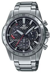 Casio Edifice Premium Ρολόι Χρονογράφος Solar με Μεταλλικό Μπρασελέ σε Ασημί χρώμα από το Kiriakos Gofas