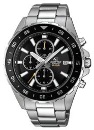 Casio Edifice Ρολόι Χρονογράφος Μπαταρίας με Ασημί Μεταλλικό Μπρασελέ