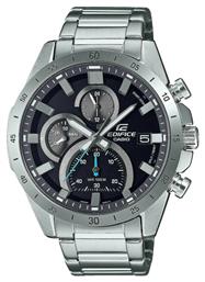 Casio Edifice Ρολόι Χρονογράφος Μπαταρίας με Ασημί Μεταλλικό Μπρασελέ