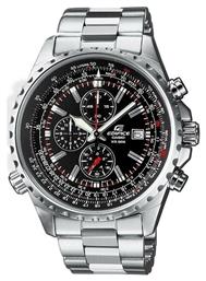 Casio Edifice Ρολόι Χρονογράφος Μπαταρίας με Ασημί Μεταλλικό Μπρασελέ