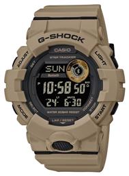 Casio G-Shock G-Squad Ψηφιακό Ρολόι Μπαταρίας με Καφέ Καουτσούκ Λουράκι