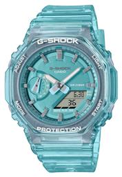 Casio G-Shock Ψηφιακό/Αναλογικό Ρολόι με Μπλε Καουτσούκ Λουράκι από το Kiriakos Gofas