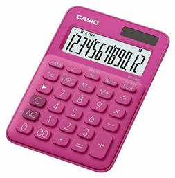 Casio MS-20UC Αριθμομηχανή Λογιστική 12 Ψηφίων σε Φούξια Χρώμα