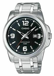 Casio Ρολόι Μπαταρίας με Ασημί Μεταλλικό Μπρασελέ