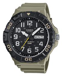 Casio Ρολόι Μπαταρίας με Καουτσούκ Λουράκι Χακί