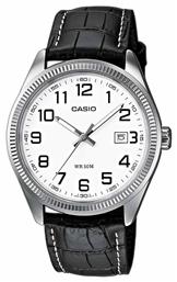 Casio Ρολόι Μπαταρίας με Μαύρο Δερμάτινο Λουράκι