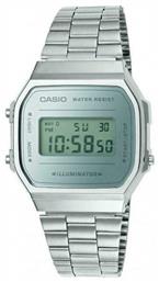 Casio Vintage Iconic Ψηφιακό Ρολόι Μπαταρίας με Ασημί Μεταλλικό Μπρασελέ