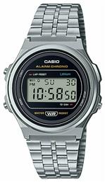 Casio Vintage Round Ψηφιακό Ρολόι Μπαταρίας με Ασημί Μεταλλικό Μπρασελέ από το Modivo