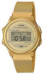 Casio Vintage Round Ψηφιακό Ρολόι Μπαταρίας με Χρυσό Μεταλλικό Μπρασελέ