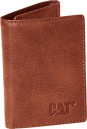CAT Δερμάτινο Ανδρικό Πορτοφόλι Καρτών Καφέ