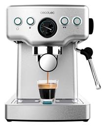 Cecotec Power Espresso 20 Barista Mini Ημιαυτόματη για Αλεσμένο Καφέ Ασημί
