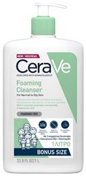 CeraVe Foaming Gel Normal To Oily Gel για το Πρόσωπο & το Σώμα με Γλυκερίνη 1000ml