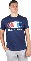 Champion Ανδρικό T-shirt Navy Μπλε με Λογότυπο από το Cosmossport