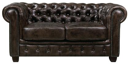 Chesterfield 689 Διθέσιος 160x92x72εκ. Καφέ από το Esmarket