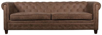 Chesterfield-W Τριθέσιος Antique Καφέ 219x82x73εκ.