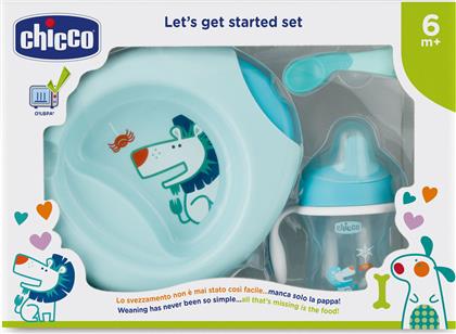 Chicco Σετ Φαγητού ''Let's Get Started'' από Πλαστικό Μπλε 3τμχ για 6+ μηνών