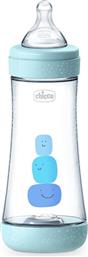 Chicco Πλαστικό Μπιμπερό Perfect 5 Κατά των Κολικών με Θηλή Σιλικόνης 300ml για 4+ μηνών Σιέλ