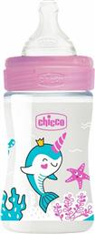 Chicco Πλαστικό Μπιμπερό Well Being Κατά των Κολικών με Θηλή Σιλικόνης 150ml για 0+ μηνών Pink Φάλαινα από το Pharm24