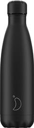 Chilly's Monochrome All Black Μπουκάλι Θερμός 0.50lt από το e-Fresh
