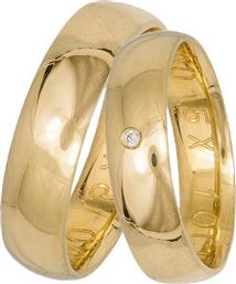 Χρυσές βέρες γάμου Κ14 με ανατομία 035854 035854 Χρυσός 14 Καράτια μεμονωμένο τεμάχιο από το Kosmima24