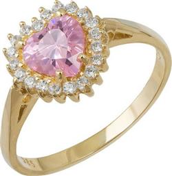 Χρυσό δαχτυλίδι με ροζέτα Pink Heart K14 039632 039632 Χρυσός 14 Καράτια