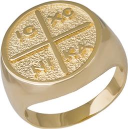 Χρυσό σεβαλιέ δαχτυλίδι Κ14 Κωνσταντινάτο 035750 035750 Χρυσός 14 Καράτια