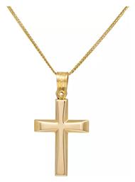 Χρυσός Σταυρός 14Κ Διπλής Όψης