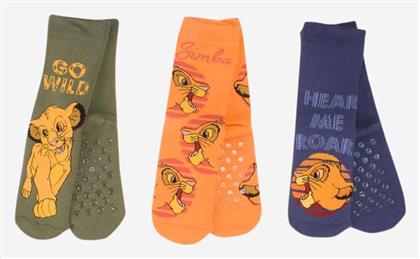 Cimpa Αντιολισθητικές Παιδικές Κάλτσες Μακριές Lion King Πολύχρωμες 3 Ζευγάρια από το Closet22
