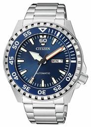 Citizen Promaster Marine Ρολόι Αυτόματο με Ασημί Μεταλλικό Μπρασελέ