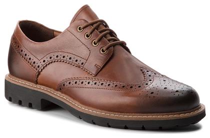 Clarks Batcombe Wing Δερμάτινα Ανδρικά Oxfords Καφέ