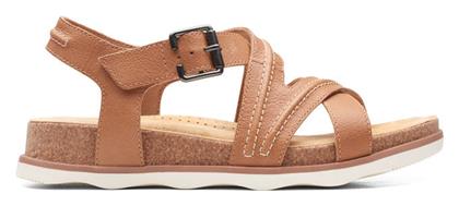 Clarks Brynn Ave Δερμάτινα Γυναικεία Σανδάλια Light Tan από το Parex