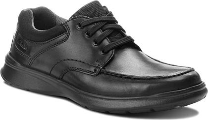 Clarks Cotrell Edge Δερμάτινα Ανδρικά Casual Παπούτσια Ανατομικά Μαύρα από το Modivo