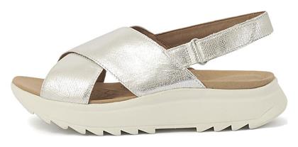Clarks Dashlite Wish Δερμάτινα Σανδάλια Silver Metallic