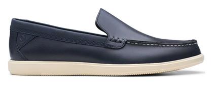 Clarks Δερμάτινα Ανδρικά Loafers σε Μπλε Χρώμα