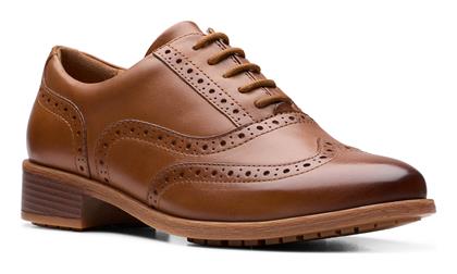 Clarks Δερμάτινα Γυναικεία Oxfords σε Ταμπά Χρώμα